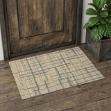 2' X 3' Tan And Silver Abstract Hand Woven Area Rug