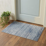 2' X 3' Blue And Ivory Abstract Area Rug