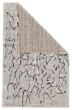 2' X 3' Gray Black And Silver Abstract Hand Tufted Area Rug