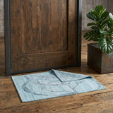 2' X 3' Aqua And Blue Abstract And Geometric Reversible Hand Tufted Area Rug