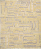 5' X 8' Black and Silver Abstract Non Skid Area Rug