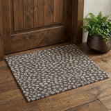 2' X 3' Brown And Tan Wool Animal Print Hand Knotted Area Rug