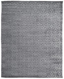 8' X 10' Teal Blue Turquoise And Aqua Striped Washable Indoor Outdoor Area Rug
