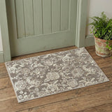 2' X 3' Gray And Black Floral Area Rug