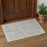 2' X 3' Blue And Ivory Oriental Hand Woven Area Rug