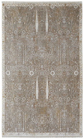 5' X 8' Gray And Black Chevron Area Rug
