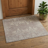 3' X 5' Tan Pink And Gray Abstract Hand Woven Area Rug