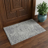 3' X 5' Silver And Gray Abstract Hand Woven Area Rug