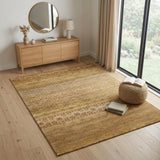 4' X 6' Brown And Tan Wool Geometric Hand Knotted Area Rug