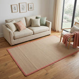 5' X 8' Tan And Orange Oriental Hand Woven Area Rug