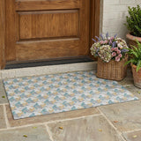 3' X 5' Silver And Gray Geometric Washable Indoor Outdoor Area Rug