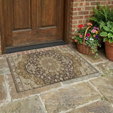 3' X 5' Chocolate And Brown Oriental Washable Indoor Outdoor Area Rug