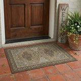 3' X 5' Chocolate And Brown Oriental Washable Indoor Outdoor Area Rug
