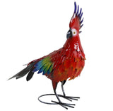 17" Red And Blue Metal Birds Garden Accents Accessories