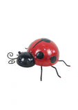 13" Red And Black Metal Insect Garden Accents Accessories