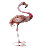 37" Pink And Yellow Metal Flamingo Garden Accents Accessories