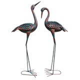 47" Copper And Green Metal Birds Garden Accents Accessories