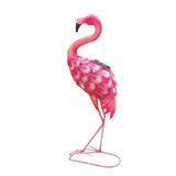 23" Pink Metal LED lights Flamingo Garden Accents Accessories