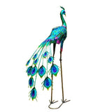 34" Purple And Blue Metal LED lights Birds Garden Accents Accessories