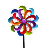 58" Purple Blue And Red Metal Windmill