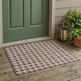 3' X 5' Eggplant And Purple Floral Washable Indoor Outdoor Area Rug