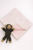 36" X 46" Pink And White Cotton Polka Dots Baby Blanket