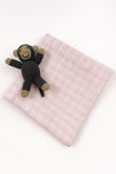 36" X 46" Pink And White Cotton Gingham Baby Blanket