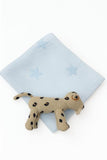 36" X 46" Blue And White Cotton Coastal Nautical Baby Blanket