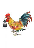 18" Red Blue And Yellow Metal LED lights Birds Garden Accents Accessories