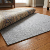 8' Round Gray And Black Non Slip Rug Pad