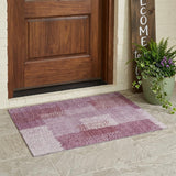 3' X 5' Blush And Pink Abstract Washable Indoor Outdoor Area Rug