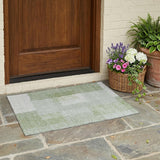 3' X 5' Sage And Green Abstract Washable Indoor Outdoor Area Rug