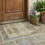 3' X 5' Brown And Green Abstract Washable Indoor Outdoor Area Rug