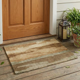 3' X 5' Copper And Orange Abstract Washable Indoor Outdoor Area Rug