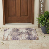 3' X 5' Gray And Tan Abstract Washable Indoor Outdoor Area Rug