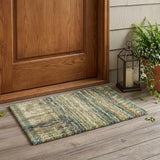 3' X 5' Pewter And Gray Abstract Washable Indoor Outdoor Area Rug