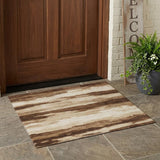 3' X 5' Chocolate And Brown Abstract Washable Indoor Outdoor Area Rug
