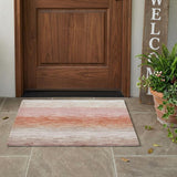 3' X 5' Eggplant And Purple Striped Washable Indoor Outdoor Area Rug