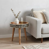 14" Brown Solid Wood Square End Table