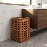 9" Brown Solid Wood Bathroom Storage Furniture Set