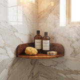 10" Brown Solid Wood Bathroom Storage Furniture Set