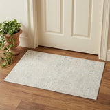 2' X 3' Beige And Gray Abstract Area Rug