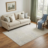 5' X 8' Beige And Gray Abstract Area Rug