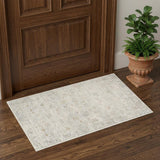 2' X 4' Ivory And Beige Abstract Area Rug