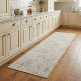 8' Beige And Ivory Abstract Runner Rug