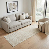 5' X 8' Ivory And Beige Abstract Area Rug