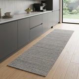 8' Silver And Gray Wool Hand Knotted Runner Rug