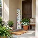 47" Green And White Solid Wood Floral Bouquet Hello Porch Sign
