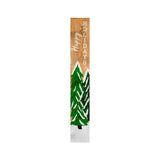 47" Green Natural And White Solid Wood Happy Holidays Christmas Christmas Trees Porch Sign