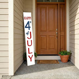 59" Red White And Blue Solid Wood Happy July 4th Porch Sign